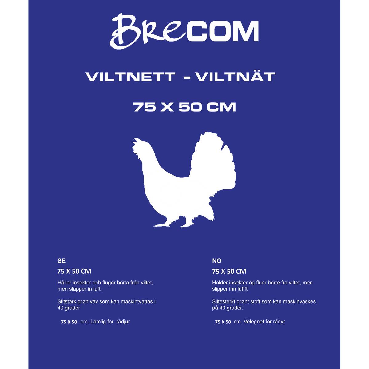Brecom viltnett. Fugl/hare. 75x50 cm