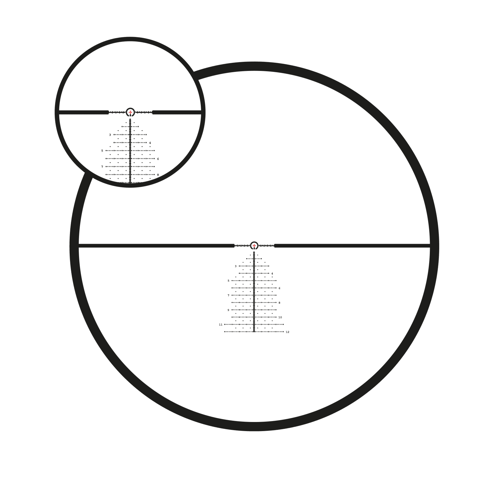 MeoPro R6 4,5-27x50 RD FFP - MRAD(MIL) - Bilde 2
