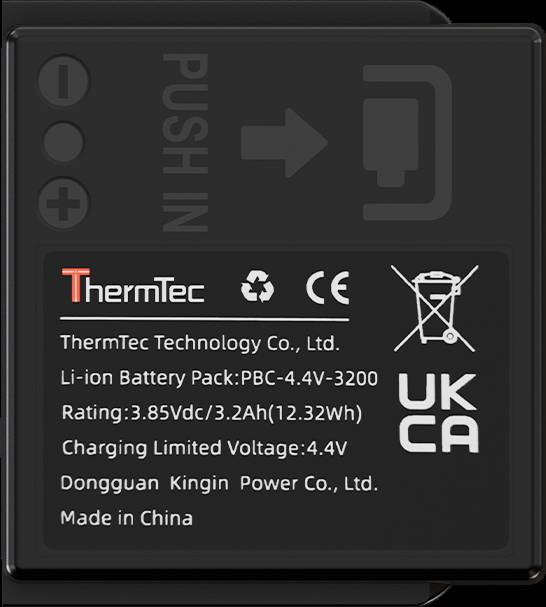 Thermtec Batteri for Clip-On (3,85V-3,2Ah) - Bilde 2